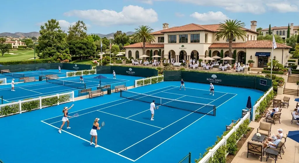A busy tennis club