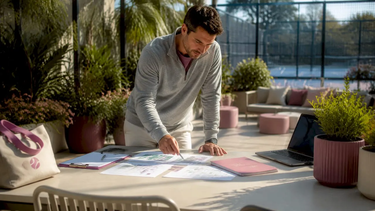 Man managing a padel club
